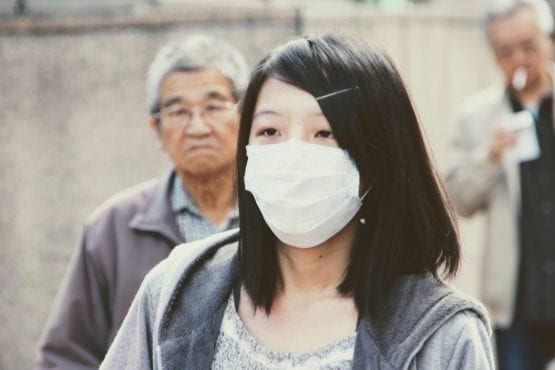 Woman with Facemask